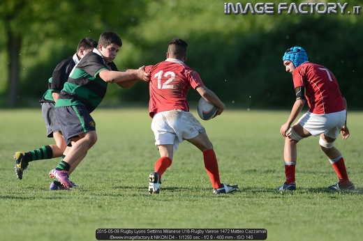 2015-05-09 Rugby Lyons Settimo Milanese U16-Rugby Varese 1472 Matteo Cazzamali